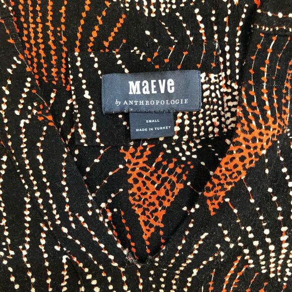 Anthropologie Maeve Tania Tiered Dress Short Sleeve Fall Colors Medium - Picture 8 of 11